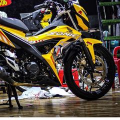 Tem Dán Xe Vàng Cao Cấp Honda Sonic 150R - Tem 3 Lớp Chống Nước, Bảo Hành Trọn Đời, Lớp Bảo Vệ Bền Đẹp