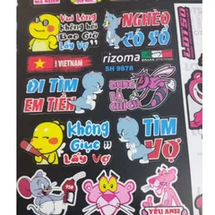 Sticker Decal Gấu Dâu - Tem Dán Vui Nhộn Chống Nước Chất Liệu Cao Cấp 20x30cm - Trang Trí Sáng Bóng