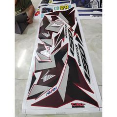 Tem Dán Camo ZIN Winner Đỏ Bạc Đen - Decal Cao Cấp Bảo Hành Trọn Đời, Chống Nước, Họa Tiết Đặc Sắc cho Ô Tô, Xe Máy