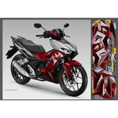 Tem Dán Camo ZIN Winner Đỏ Bạc Đen - Decal Cao Cấp Bảo Hành Trọn Đời, Chống Nước, Họa Tiết Đặc Sắc cho Ô Tô, Xe Máy