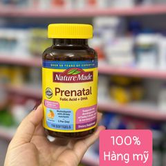 Viên uống Bổ bầu Nature Made Prenatal Folic Acid + DHA - Vitamin tổng hợp cho bà bầu hỗ trợ phát triển thai nhi toàn diện 110 viên