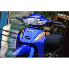 Tem Dán 3 Lớp Wave Nhỏ Xanh Dương Đen Sọc Vàng - Chất Liệu Nhựa Cao Cấp, Chống Nước Siêu Bền, Bảo Hành Trọn Đời Không Bay Màu
