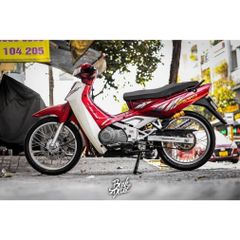 Tem dán Xì Po 3 lớp cao cấp chống nước - Trang trí xe đỏ trắng Sport, thiết kế sắc nét, bảo hành trọn đời không phai màu MD00244