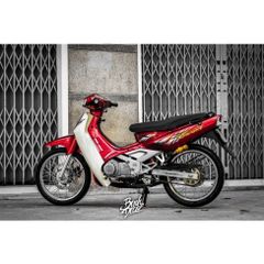 Tem dán Xì Po 3 lớp cao cấp chống nước - Trang trí xe đỏ trắng Sport, thiết kế sắc nét, bảo hành trọn đời không phai màu MD00244