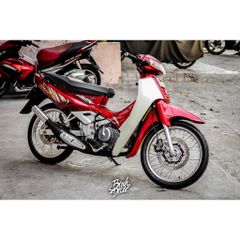 Tem dán Xì Po 3 lớp cao cấp chống nước - Trang trí xe đỏ trắng Sport, thiết kế sắc nét, bảo hành trọn đời không phai màu MD00244