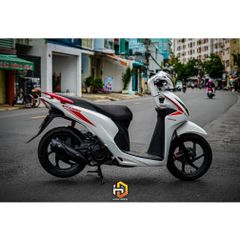 Tem Dán 3 Lớp Cao Cấp Vision Trắng Đỏ - Chống Nước, Bền Màu, Sáng Bóng - Decal Trang Trí Độc Đáo, Bảo Hành Trọn Đời