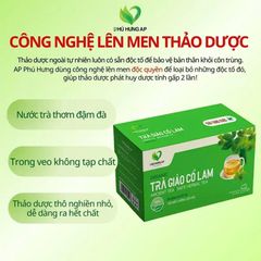 Trà Giảo Cổ Lam AP Phú Hưng - Hỗ Trợ Huyết Áp, Giảm Mỡ Máu & Phòng Ngừa Bệnh Tim Mạch - Thảo Mộc Tự Nhiên 75g