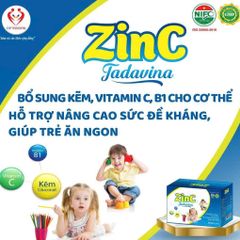 Siro bổ sung Kẽm ZinC Tadavina - Tăng cường sức đề kháng, hỗ trợ tiêu hóa cho trẻ em và người lớn, 20 ống x 5ml