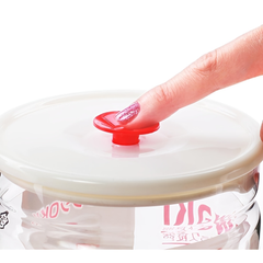 Hộp Thủy Tinh Chịu Nhiệt Iwaki 550ml - Nắp Kín Chống Tràn, Dùng Để Hâm Nóng Thức Ăn Trong Lò Vi Sóng, Đồ Gia Dụng Tiện Lợi