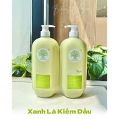 Cặp Dầu Gội Dưỡng Tóc Dầu Voudioty Biotin Collagen - Giải Pháp Sạch Sẽ và Khỏe Mạnh Cho Tóc Dầu Xanh Lá