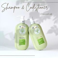 Cặp Dầu Gội Dưỡng Tóc Dầu Voudioty Biotin Collagen - Giải Pháp Sạch Sẽ và Khỏe Mạnh Cho Tóc Dầu Xanh Lá
