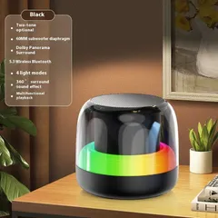 Loa Mini Bluetooth 5.3 Không Dây RGB Di Động - Âm Thanh HD, Đèn LED, Thiết Kế Nhỏ Gọn, Phù Hợp Dã Ngoại và Tiệc Tùng