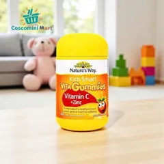 Viên Nhai Nature's Way Kids Smart Vita Gummies Vitamin C & Kẽm Tăng Cường Sức Đề Kháng Cho Trẻ Em (60 Viên)