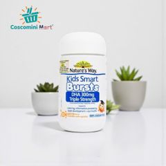 Viên uống trí não và thị lực trẻ em Nature's Way Kids Smart Bursts DHA 300mg - Hỗ trợ phát triển não bộ, 50 viên hương cam