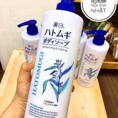 Sữa Tắm Hatomugi Dưỡng Ẩm & Dưỡng Trắng 800ml - Chiết Xuất Ý Dĩ Nhật Bản, Giúp Da Mịn Màng & Tươi Sáng Chống Khô Rát