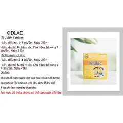 Men Vi Sinh Kidlac Hỗ Trợ Tiêu Hóa Cho Trẻ - 30 & 60 Gói, Giúp Cân Bằng Đường Ruột Tự Nhiên, Vitamin & Probiotic Cho Trẻ Nhỏ