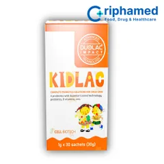 Men Vi Sinh Kidlac Hỗ Trợ Tiêu Hóa Cho Trẻ - 30 & 60 Gói, Giúp Cân Bằng Đường Ruột Tự Nhiên, Vitamin & Probiotic Cho Trẻ Nhỏ
