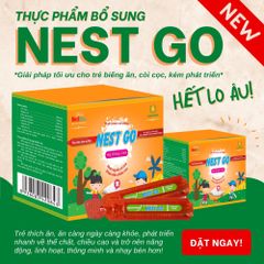 Ống Uống Dinh Dưỡng Yến Xào NEST GO - Hỗ Trợ Trẻ Biếng Ăn, Còi Cọc, Tăng Sức Đề Kháng, Hộp 30 ống x 10ml