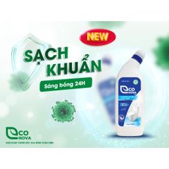 Nước Tẩy Rửa Nhà Vệ Sinh Econova Không Mùi Hóa Chất - Chai 0.9kg Xuất Xứ Ý - Dễ Dàng Làm Sạch Bồn Cầu và Sàn Gạch