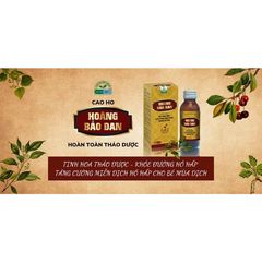 Cao ho Hoàng Bảo Đan 100ml - Hỗ trợ giảm ho, long đờm, bổ phế cho trẻ em và gia đình, tăng cường sức khỏe đường hô hấp