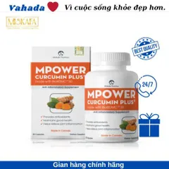 Viên Uống Nghệ Mpower Curcumin Plus - Hỗ Trợ Tiêu Hóa, Làm Lành Vết Thương, Chống Oxy Hóa Từ Canada - Tăng Cường Miễn Dịch, Giảm Viêm