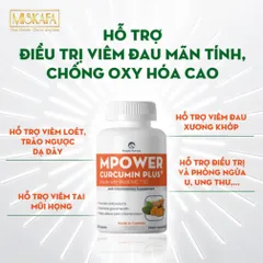 Viên Uống Nghệ Mpower Curcumin Plus - Hỗ Trợ Tiêu Hóa, Làm Lành Vết Thương, Chống Oxy Hóa Từ Canada - Tăng Cường Miễn Dịch, Giảm Viêm
