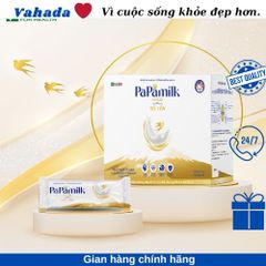 Sữa PaPamilk Gold hỗ trợ loãng xương và hồi phục sức khỏe chứa Tổ Yến (3 in 1) - Hộp 24 gói 32g hữu ích cho người lớn tuổi