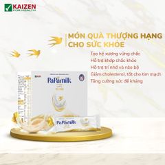 Sữa PaPamilk Gold hỗ trợ loãng xương và hồi phục sức khỏe chứa Tổ Yến (3 in 1) - Hộp 24 gói 32g hữu ích cho người lớn tuổi