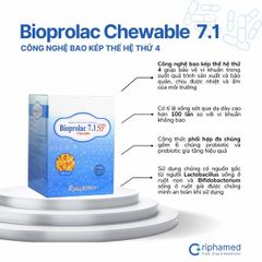 Viên nhai Bioprolac Chewable - Bổ sung lợi khuẩn cho hệ tiêu hóa khỏe mạnh - Hộp 30/60 viên, Dành cho trẻ em và người lớn