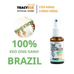 Xịt họng keo ong xanh Tracybee 30ml vị bạc hà và trái cây - Giảm ho, viêm họng, kháng khuẩn cho trẻ từ 1 tuổi trở lên
