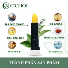 Son Dưỡng Saffron C’Choi - Tinh Dầu Hoa Nghệ Tây Giúp Môi Căng Mọng, Dưỡng Ẩm, Trị Thâm, An Toàn Cho Mọi Đối Tượng