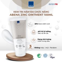Kem chống hăm tã Abena Zinc Ointment 100ml - Sản phẩm bảo vệ da nhạy cảm, nhập khẩu Đan Mạch, chống hăm và làm lành vết thương cho trẻ em.