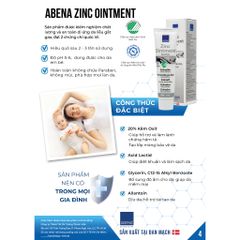 Kem chống hăm tã Abena Zinc Ointment 100ml - Sản phẩm bảo vệ da nhạy cảm, nhập khẩu Đan Mạch, chống hăm và làm lành vết thương cho trẻ em.