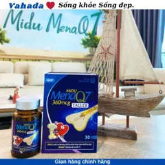 Midu MenaQ7 360mcg - Viên uống hỗ trợ phát triển chiều cao và xương chắc khỏe cho trẻ dậy thì (Hộp 30 viên)