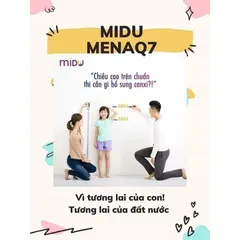 Midu MenaQ7 360mcg - Viên uống hỗ trợ phát triển chiều cao và xương chắc khỏe cho trẻ dậy thì (Hộp 30 viên)