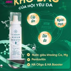 Xịt Khoáng Cấp Ẩm Vitin Booster DR.ANMYTAS 100ML - Giữ Ẩm 72 Giờ, Làm Dịu Da, Phục Hồi Làn Da Nhạy Cảm, Tươi Mát, Căng Bóng