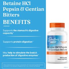 Viên Uống Betaine HCL Pepsin Gentian Bitters NOW Hỗ Trợ Hệ Tiêu Hoá Khoẻ Mạnh (Hộp 120 viên) - YoungFit