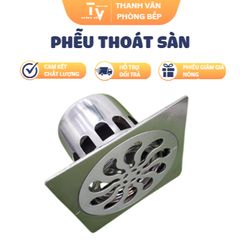 Phễu Thoát Sàn Inox Chống Mùi Hôi & Côn Trùng - Sản Phẩm Gia Dụng TVKITCHEN (120x120mm) (TV1228)