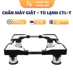 Chân Đỡ Máy Giặt & Tủ Lạnh Nhỏ CTL-T - Chịu Tải 100Kg, Cao 12Cm, Inox & Nhựa, Sản Phẩm Gia Dụng Tiện Lợi (TV1241)