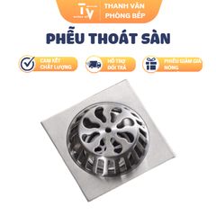 Phễu Thoát Sàn Inox Chống Mùi Hôi & Côn Trùng - Kích Thước 60-90mm - Dụng Cụ Nhà Bếp TVKITCHEN (TV1230)
