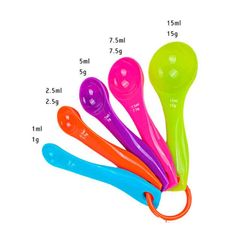 Bộ thìa đong nhựa 5 màu TVKITCHEN - Dụng cụ nhà bếp đa năng, dễ sử dụng, chất lượng cao, phù hợp với mọi gian bếp (TV1442)
