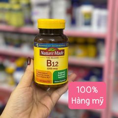 Viên Uống Nature Made Vitamin B12 1000 mcg Hỗ Trợ Hệ Thần Kinh, Tái Tạo Hồng Cầu, Tăng Cường Năng Lượng - 160 Viên
