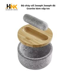 Bộ Chày Cối Joseph Joseph 20176 Dash Granite với Nắp Tre - Đồ Gia Dụng Bếp Tiện Lợi, Thiết Kế Sang Trọng, Độc Đáo