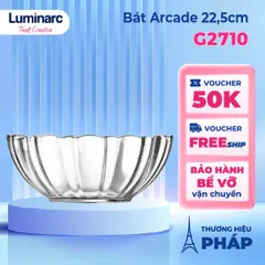 Bộ 4 Bát Tô Thủy Tinh Luminarc Arcade 22.5cm - An Toàn Trong Lò Vi Sóng và Máy Rửa Bát, Thiết Kế Đẹp, Chất Liệu Cao Cấp
