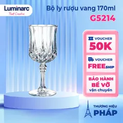Bộ ly vang thủy tinh CdA 6 chiếc 17cl - Chất liệu cao cấp, bền đẹp - Rượu vang và đồ uống - Nhập khẩu Pháp