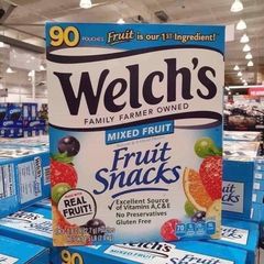 Kẹo Dẻo Trái Cây Welch's Fruit Snacks 90 Gói - Ngọt Ngào Từ Trái Cây Tự Nhiên, Bổ Sung Vitamin C, Không Gluten, Hương Vị Đặc Biệt