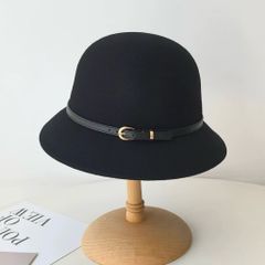 Mũ Dạ Nỉ Nữ Giữ Ấm Mùa Đông - Thiết Kế Thời Trang Cao Cấp, Dây Điều Chỉnh, Nhiều Màu Sắc