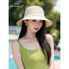 Nón Cói Cao Bồi Ngọc Trai Vành Ngắn Thời Trang Nữ - Đẹp Cho Du Lịch, Cafe, Dạo Phố, Chụp Ảnh Sống Ảo