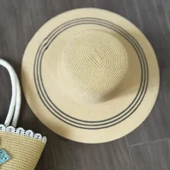 Túi Cói Xách Tay Mini Kèm Nón Rộng Vành - Phụ Kiện Đi Biển Vintage Cho Nữ, Dễ Phối Đồ, Thân Thiện Với Môi Trường