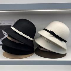 Mũ Fedora Dạ Ép Thời Trang - Nón Cụp Đính Nơ Xinh Xắn Giữ Ấm, Phụ Kiện Năng Động Phù Hợp Mọi Trang Phục